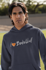 Load image into Gallery viewer, Hoodie "I Love Basketball"