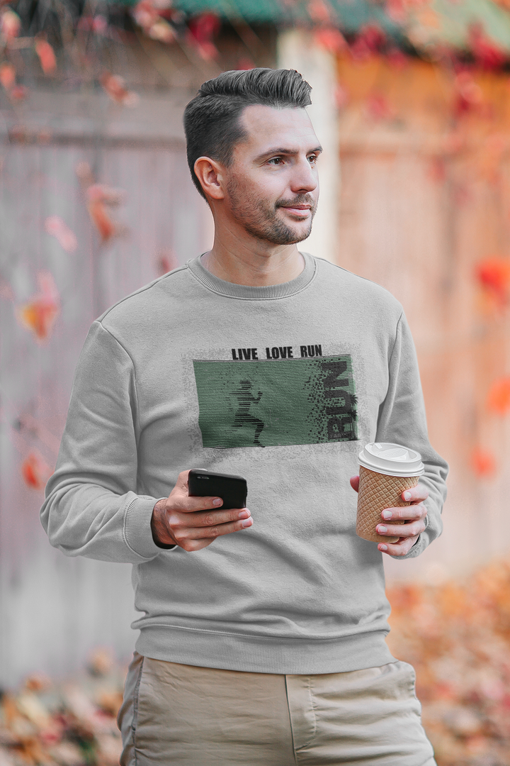 Sweatshirt Full Sleeve "Live Love Run"