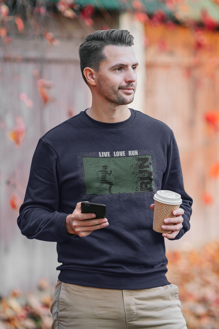 Sweatshirt Full Sleeve "Live Love Run"