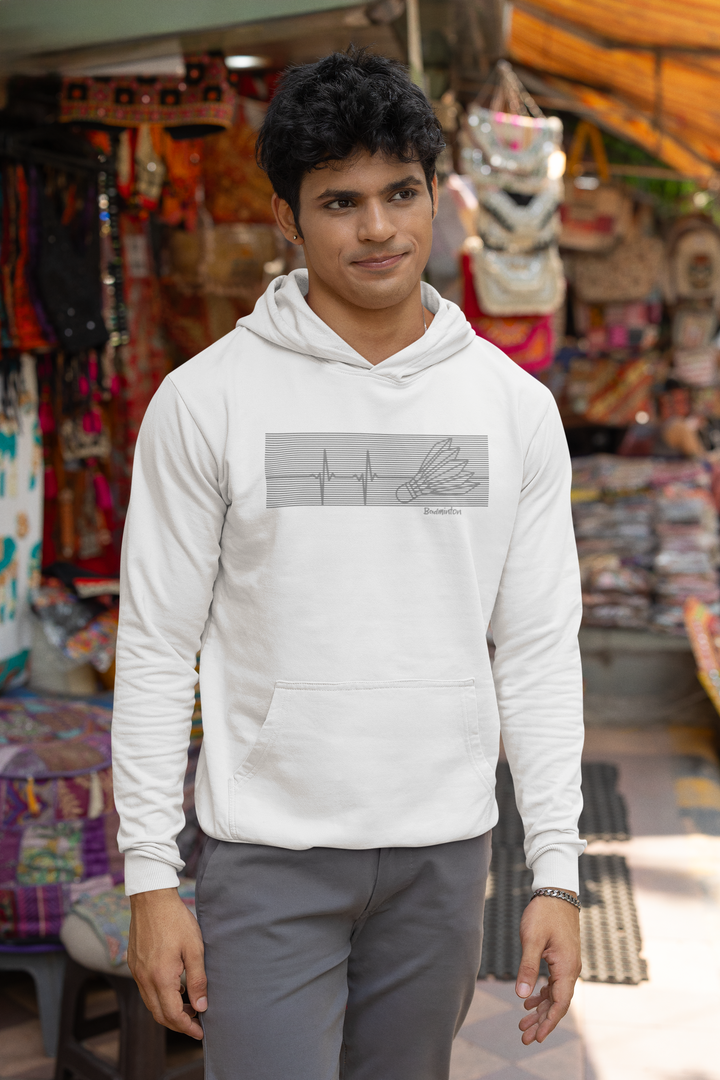 Hoodie "Badminton Heartbeat"