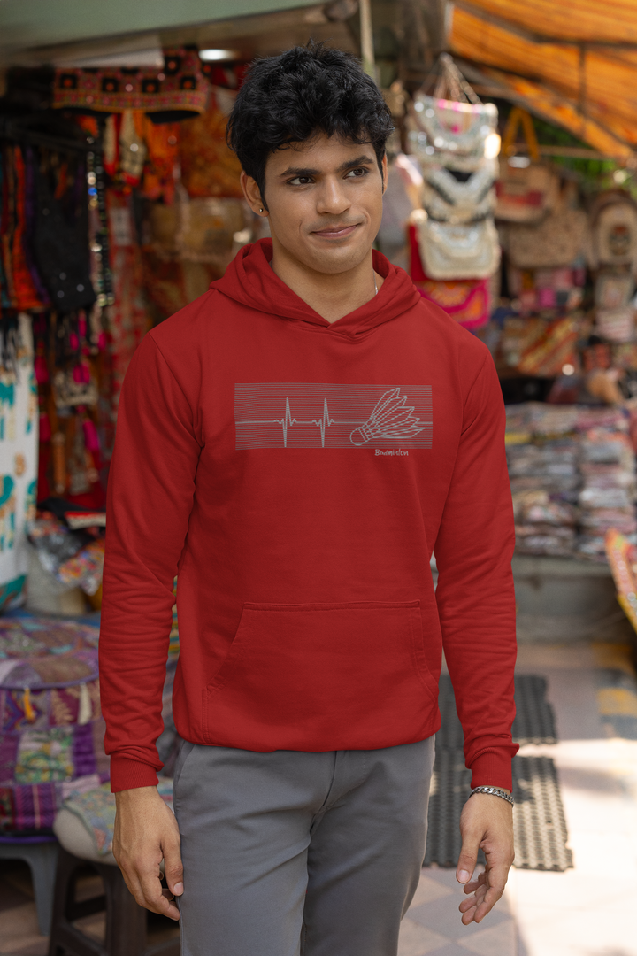 Hoodie "Badminton Heartbeat"