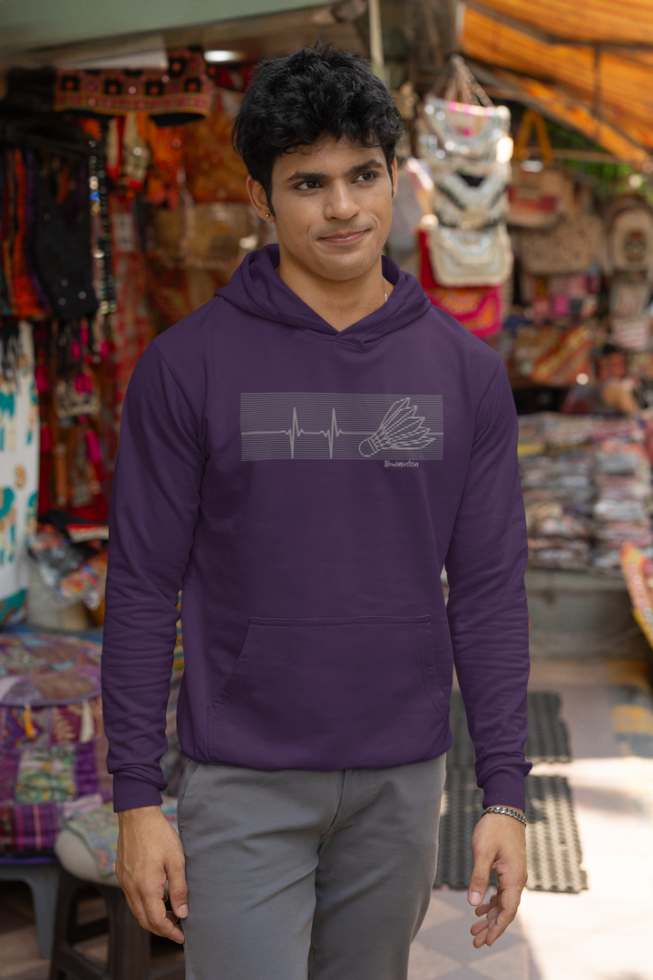 Hoodie "Badminton Heartbeat"