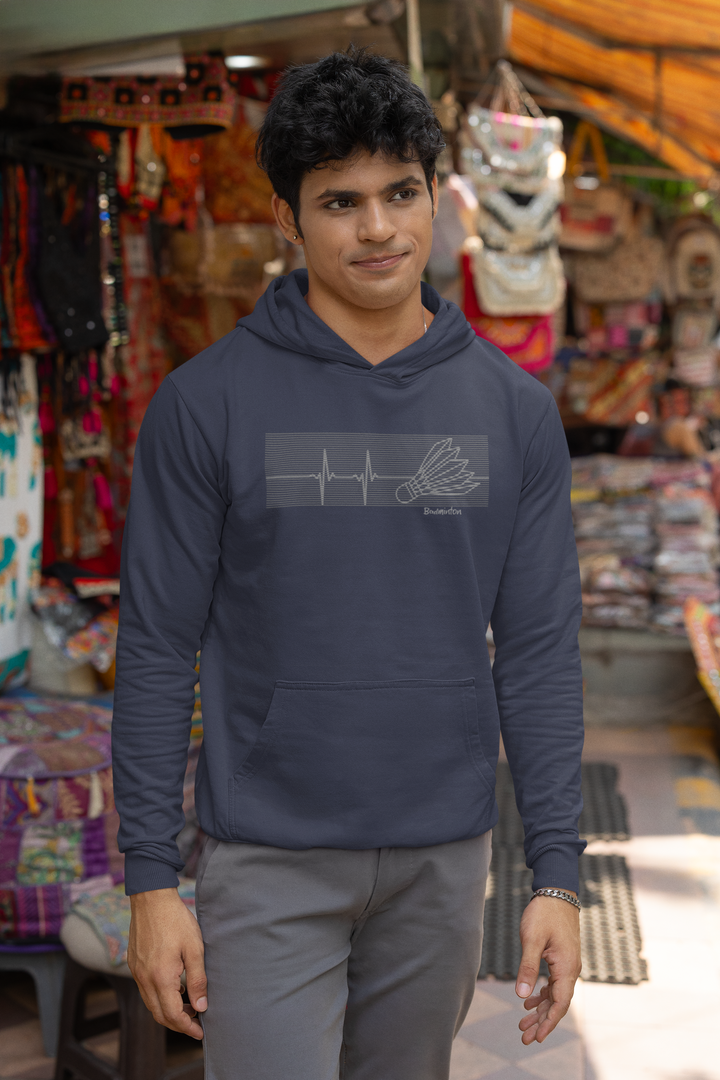 Hoodie "Badminton Heartbeat"