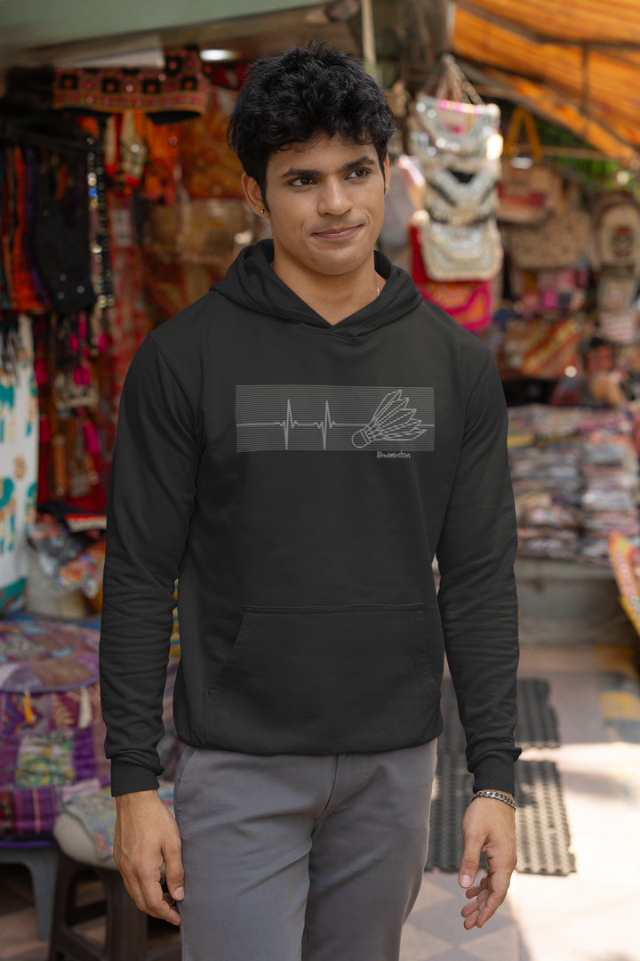Hoodie "Badminton Heartbeat"