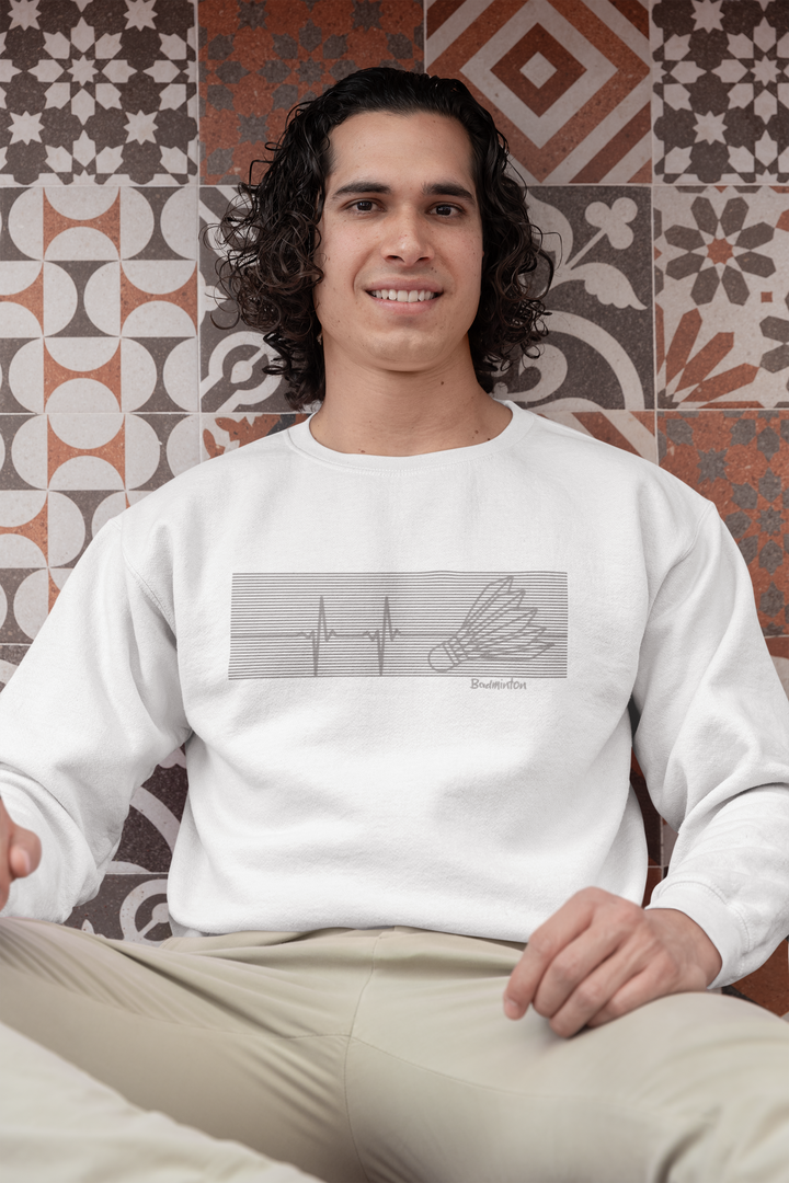 Sweatshirt Full Sleeve "Badminton Heartbeat"
