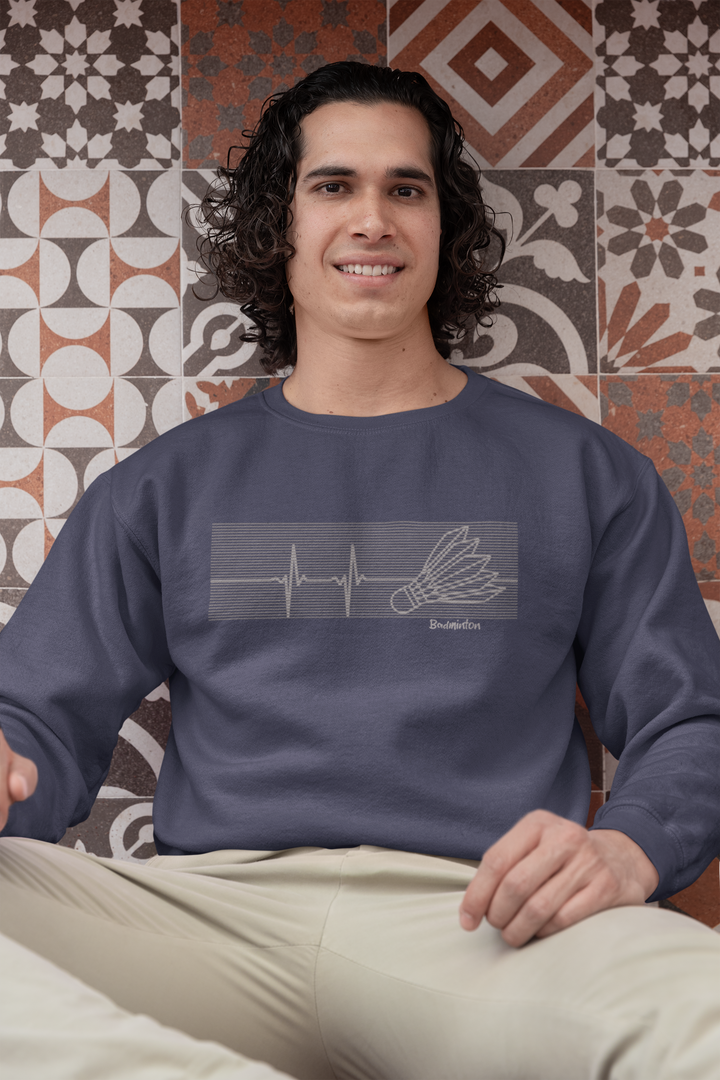 Sweatshirt Full Sleeve "Badminton Heartbeat"