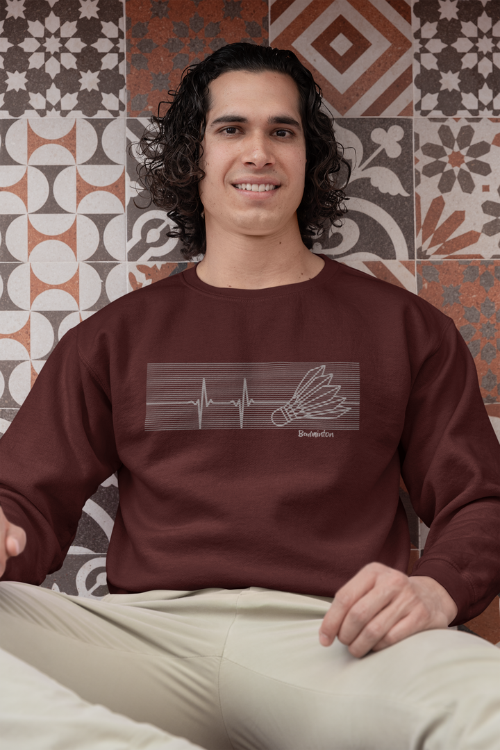 Sweatshirt Full Sleeve "Badminton Heartbeat"
