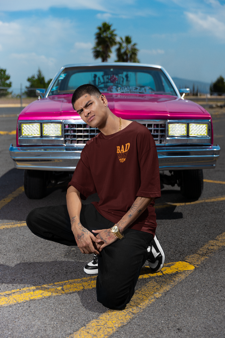 Oversized Terry T-Shirt "Badminton"