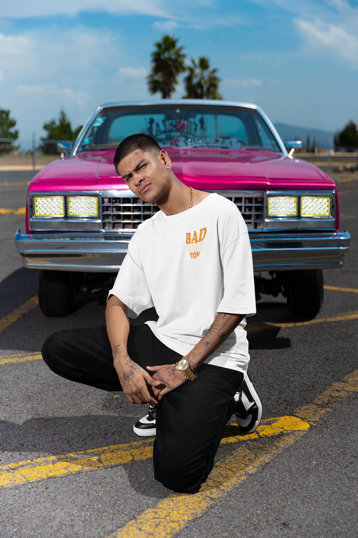 Oversized Terry T-Shirt "Badminton"