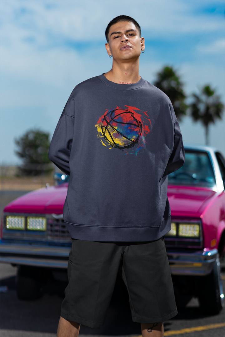 Oversized Sweatshirt "Multicolour Splash"