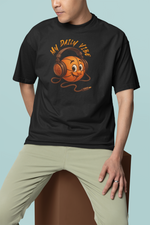 Load image into Gallery viewer, Oversized Terry T-Shirt &quot;My Daily Vibe&quot;
