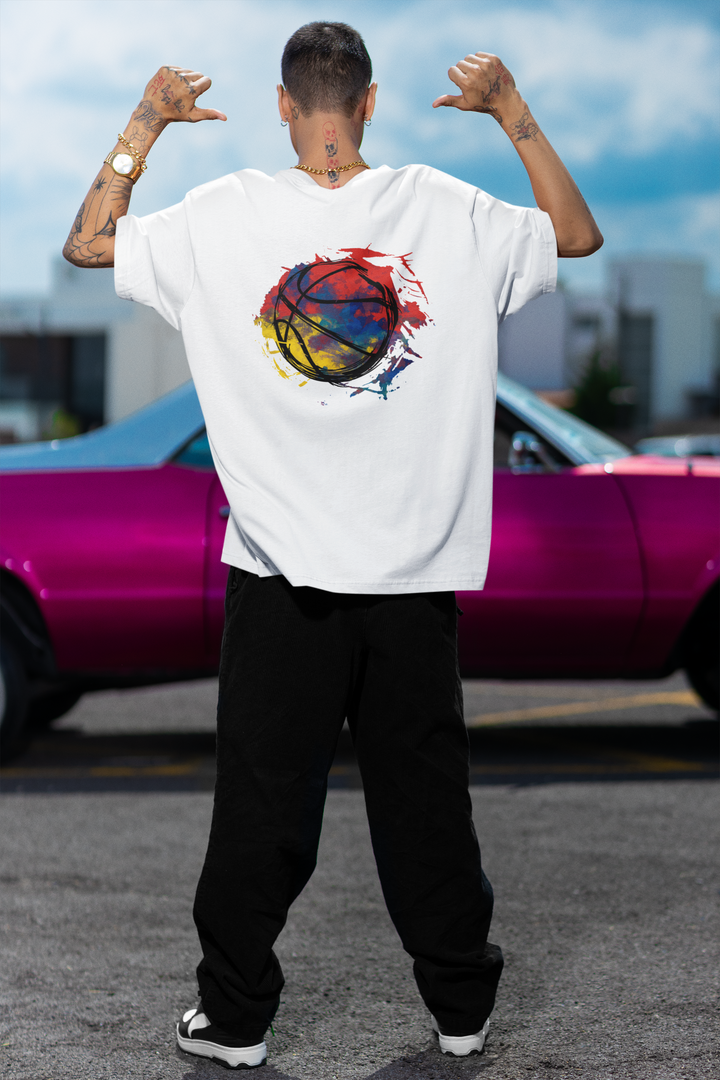 Oversized Classic T-Shirts "Multicolour Splash"