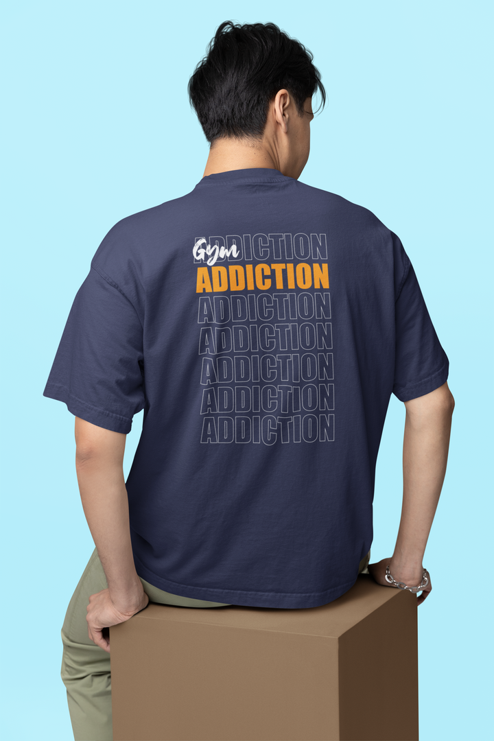 Oversized Terry T-Shirt "Gym Addiction"