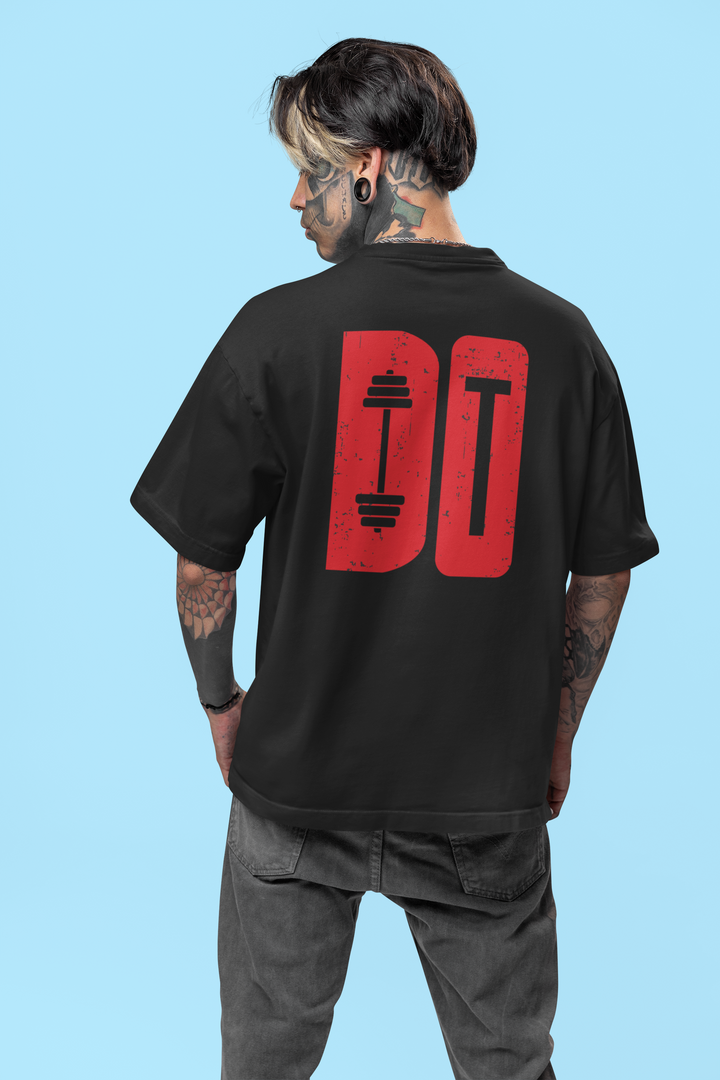 Oversized Terry T-Shirt "Do It Red"