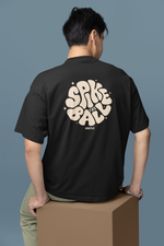 Load image into Gallery viewer, Oversized Terry T-Shirt &quot;Spike The Ball&quot; Vinyl Puff Printing

